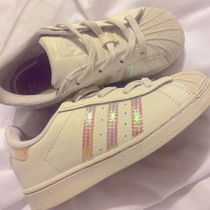 Little girls adidas tennis shoes size 10